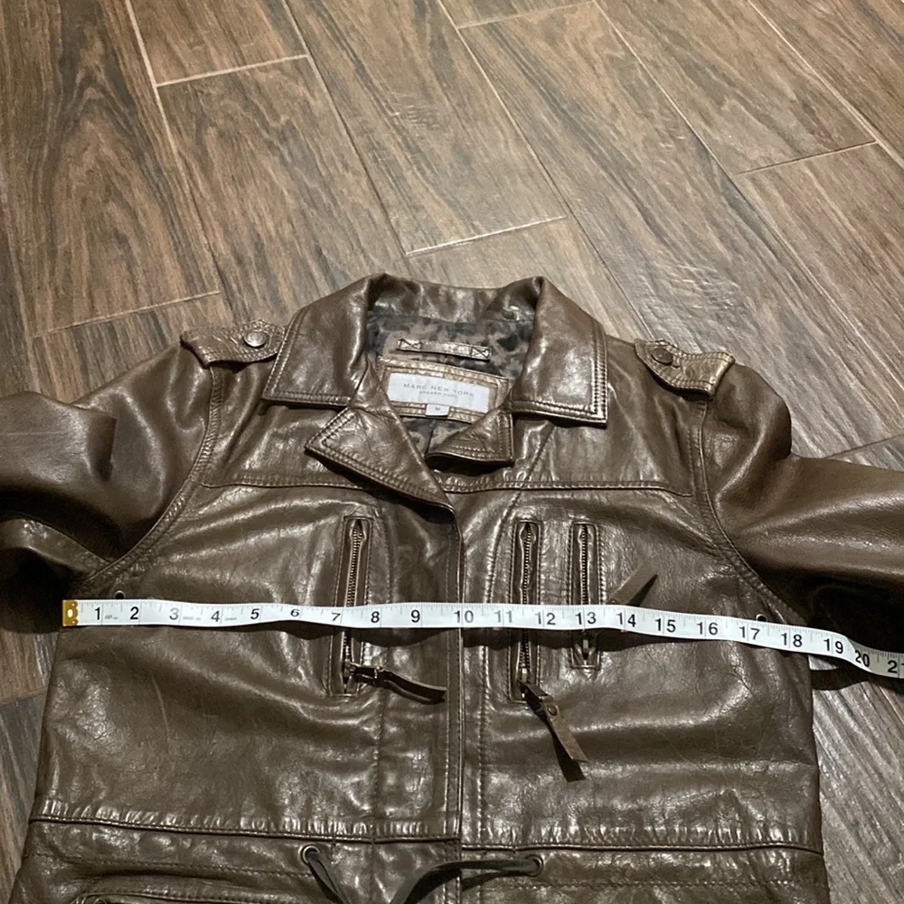 Marc New York by Andrew Marc leather green jacket
